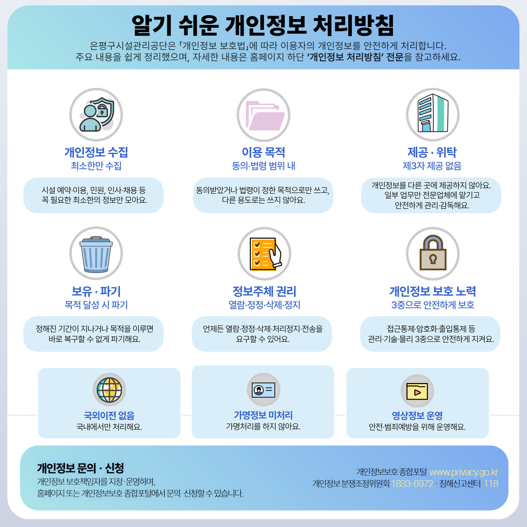 알기쉬운 개인정보 처리방침